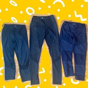 3 Pack Bundle of 90 Degree By Reflex Workout Leggings Size XS